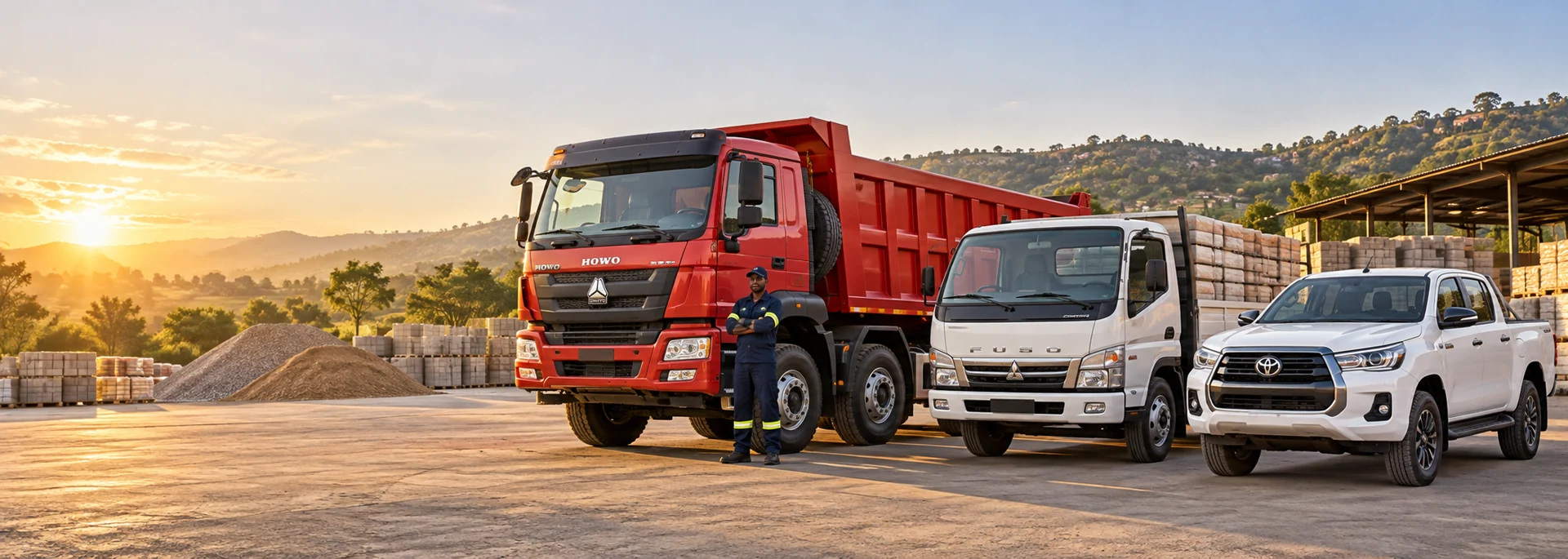 Sinotruck tipper with smaller commercial trucks